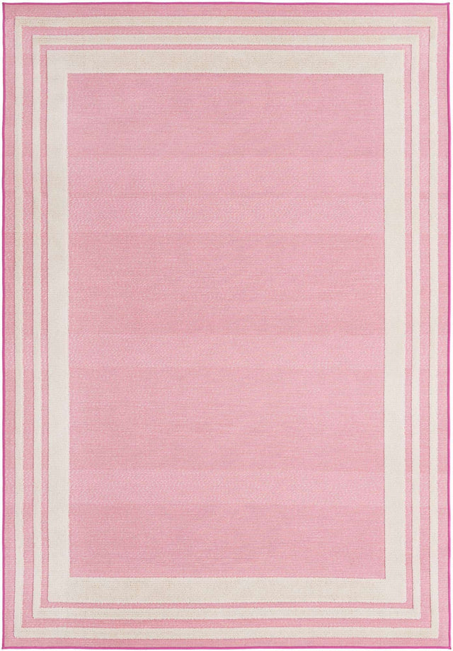 Pink 6' x 9' Aruba Outdoor Rectangle Area Rug Weather Resistant for Patio, Deck, Terrace, Balcony, Porch for Sale at Rug Engine