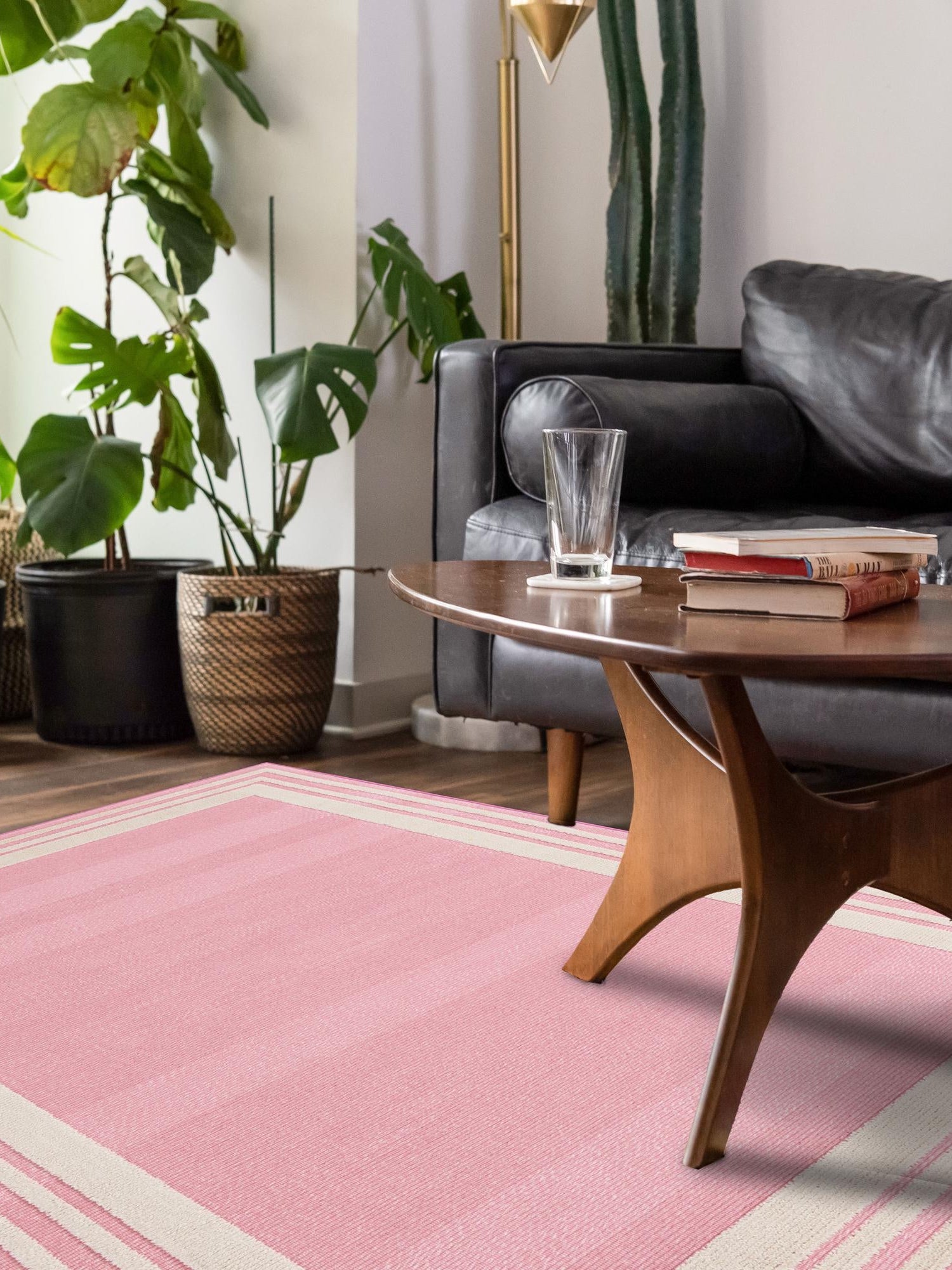 Pink 4' x 6' Aruba Outdoor Rectangle Area Rug Weather Resistant for Patio, Deck, Terrace, Balcony, Porch for Sale at Rug Engine