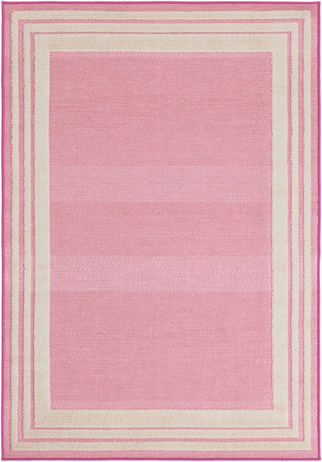Pink 4' x 6' Aruba Outdoor Rectangle Area Rug Weather Resistant for Patio, Deck, Terrace, Balcony, Porch for Sale at Rug Engine