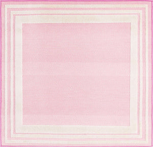 Pink 5' 3 x 5' 3 Aruba Outdoor Square Area Rug Weather Resistant for Patio, Deck, Terrace, Balcony, Porch for Sale at Rug Engine
