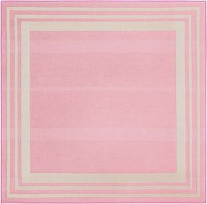 Pink 7' 10 x 7' 10 Aruba Outdoor Square Area Rug Weather Resistant for Patio, Deck, Terrace, Balcony, Porch for Sale at Rug Engine