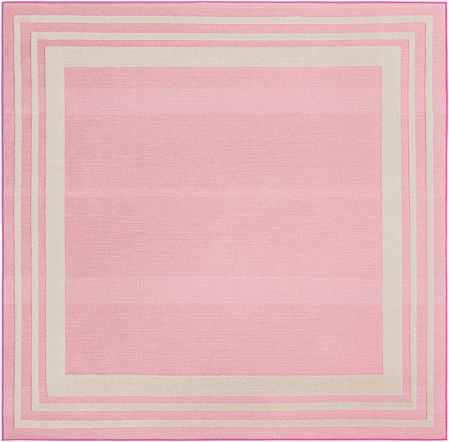 Pink 7' 10 x 7' 10 Aruba Outdoor Square Area Rug Weather Resistant for Patio, Deck, Terrace, Balcony, Porch for Sale at Rug Engine