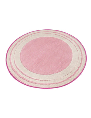 Pink 3' 3 x 3' 3 Aruba Outdoor Round Area Rug Weather Resistant for Patio, Deck, Terrace, Balcony, Porch for Sale at Rug Engine