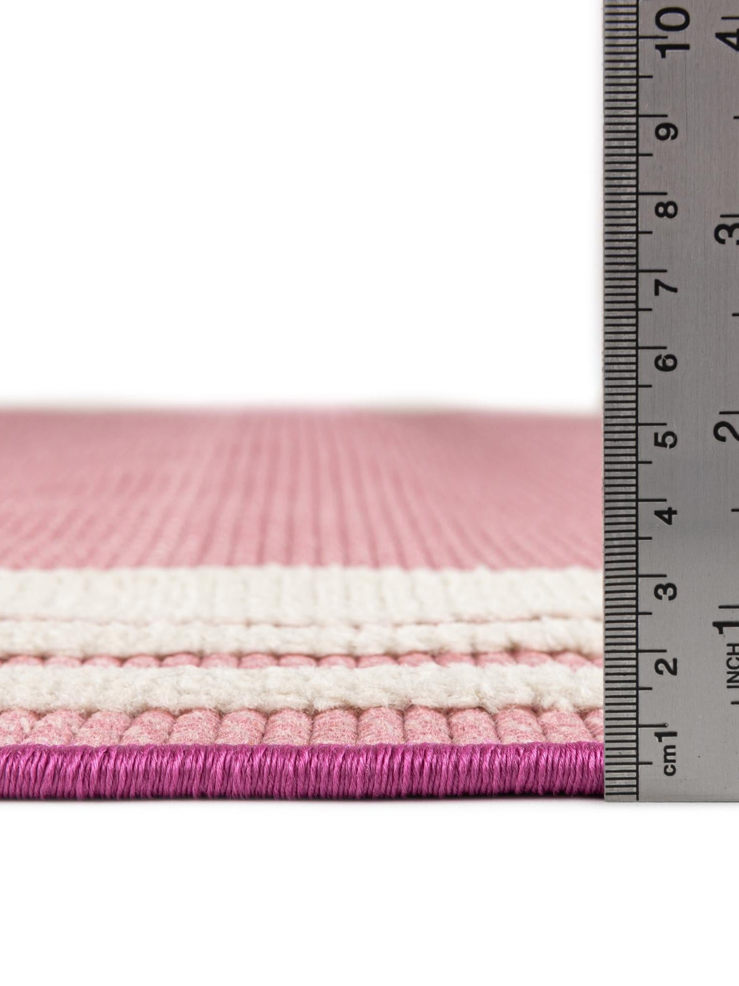 Pink 5' 3 x 5' 3 Aruba Outdoor Round Area Rug Weather Resistant for Patio, Deck, Terrace, Balcony, Porch for Sale at Rug Engine
