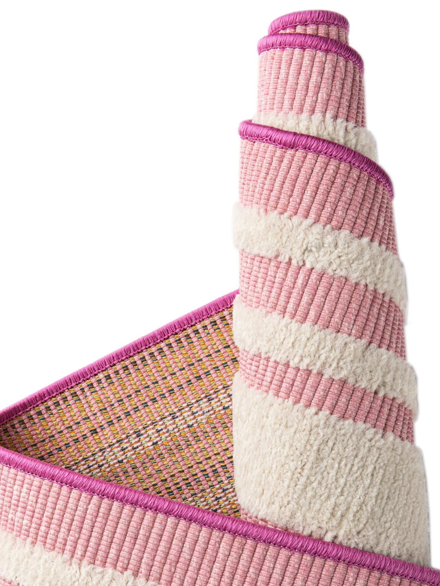 Pink 5' 3 x 5' 3 Aruba Outdoor Round Area Rug Weather Resistant for Patio, Deck, Terrace, Balcony, Porch for Sale at Rug Engine