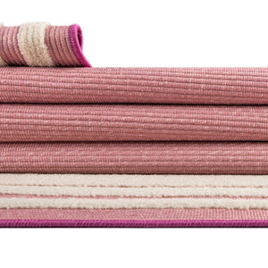 Pink 5' 3 x 5' 3 Aruba Outdoor Round Area Rug Weather Resistant for Patio, Deck, Terrace, Balcony, Porch for Sale at Rug Engine