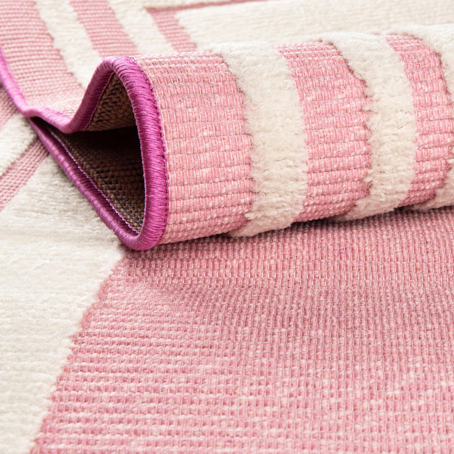 Pink 2' x 10' Aruba Outdoor Runner Area Rug Weather Resistant for Patio, Deck, Terrace, Balcony, Porch for Sale at Rug Engine