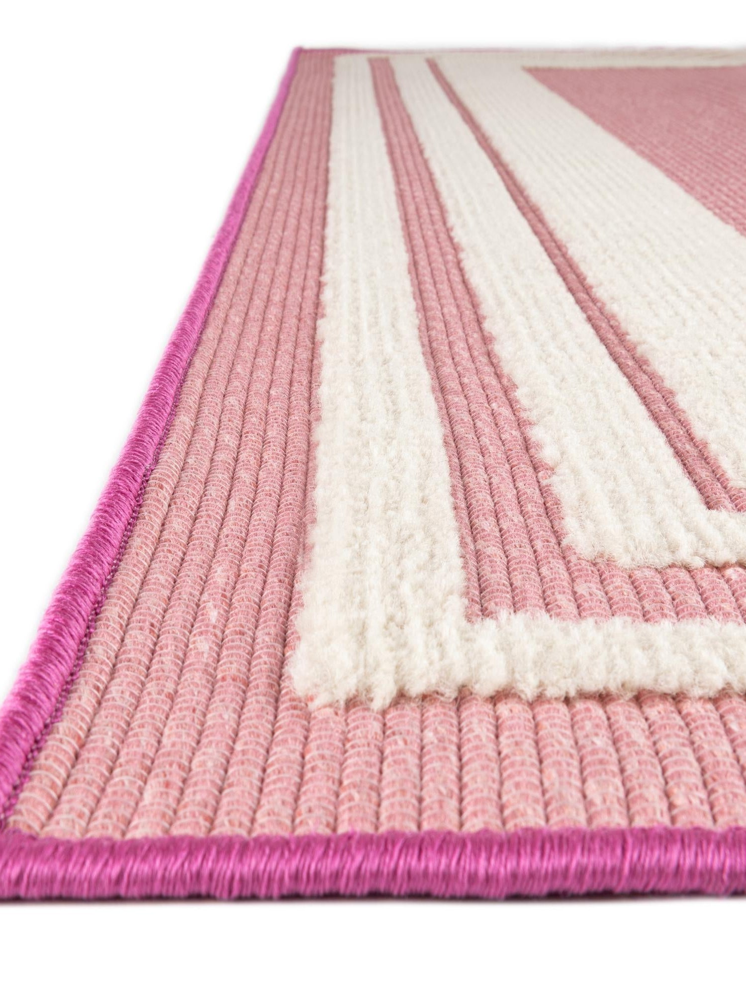 Pink 2' x 10' Aruba Outdoor Runner Area Rug Weather Resistant for Patio, Deck, Terrace, Balcony, Porch for Sale at Rug Engine