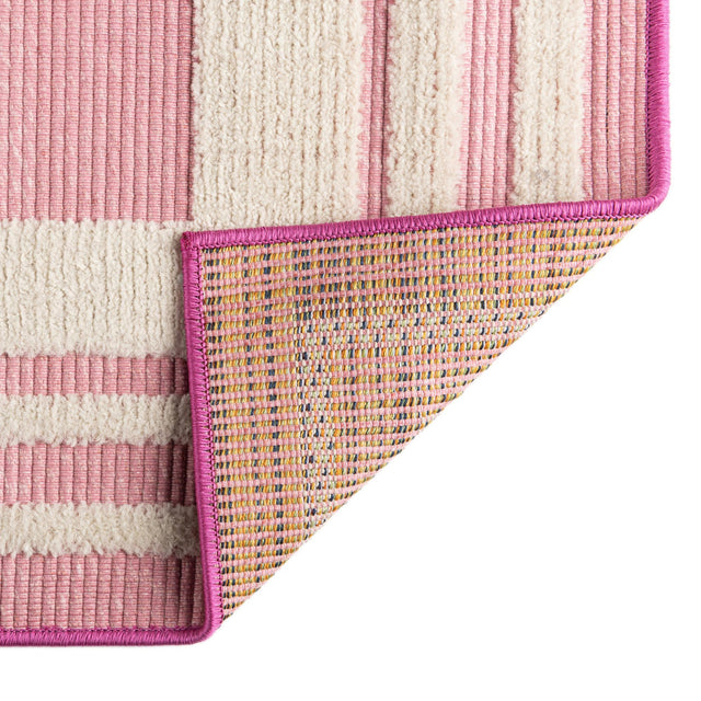 Pink 2' x 8' Aruba Outdoor Runner Area Rug Weather Resistant for Patio, Deck, Terrace, Balcony, Porch for Sale at Rug Engine