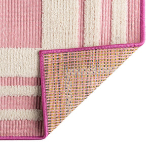 Pink 2' x 10' Aruba Outdoor Runner Area Rug Weather Resistant for Patio, Deck, Terrace, Balcony, Porch for Sale at Rug Engine
