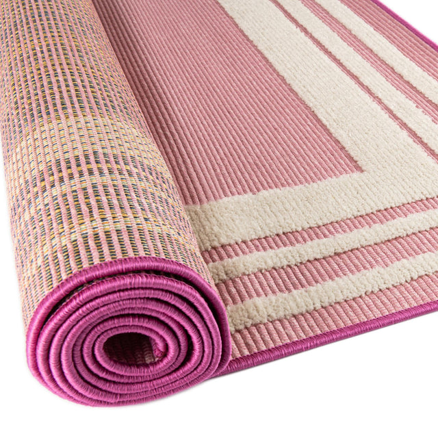 Pink 2' x 8' Aruba Outdoor Runner Area Rug Weather Resistant for Patio, Deck, Terrace, Balcony, Porch for Sale at Rug Engine