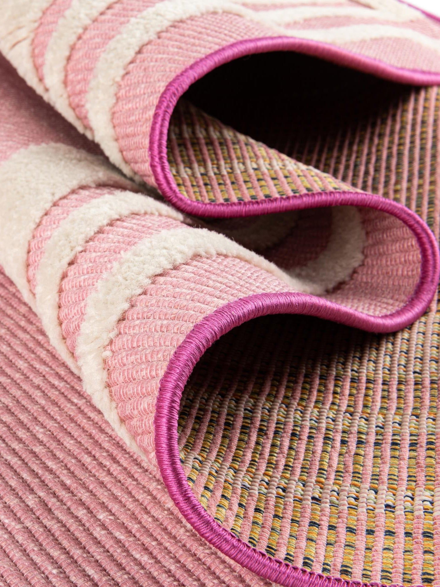 Pink 2' x 10' Aruba Outdoor Runner Area Rug Weather Resistant for Patio, Deck, Terrace, Balcony, Porch for Sale at Rug Engine