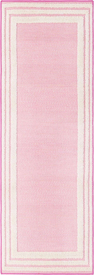 Pink 2' x 6' Aruba Outdoor Runner Area Rug Weather Resistant for Patio, Deck, Terrace, Balcony, Porch for Sale at Rug Engine