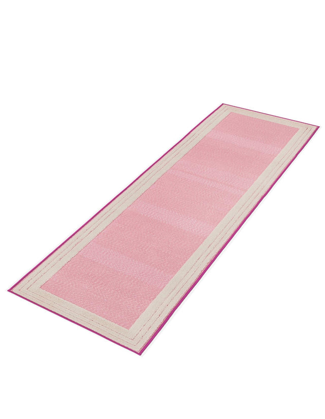 Pink 2' x 10' Aruba Outdoor Runner Area Rug Weather Resistant for Patio, Deck, Terrace, Balcony, Porch for Sale at Rug Engine
