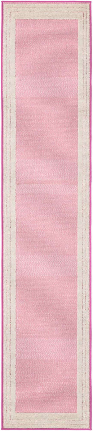 Pink 2' x 10' Aruba Outdoor Runner Area Rug Weather Resistant for Patio, Deck, Terrace, Balcony, Porch for Sale at Rug Engine