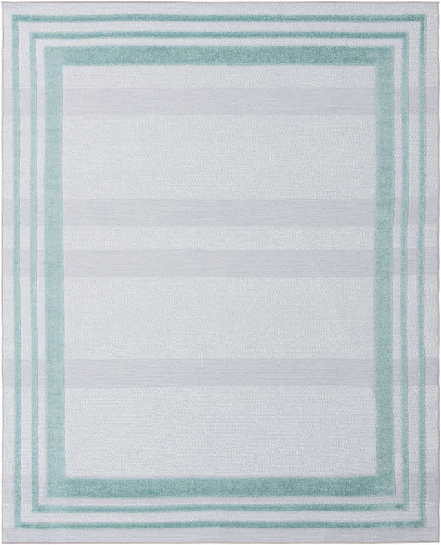 Gray Teal 7' 10 x 10' Aruba Outdoor Rectangle Area Rug Weather Resistant for Patio, Deck, Terrace, Balcony, Porch for Sale at Rug Engine