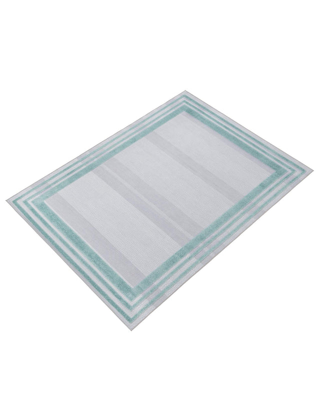 Gray Teal 6' x 9' Aruba Outdoor Rectangle Area Rug Weather Resistant for Patio, Deck, Terrace, Balcony, Porch for Sale at Rug Engine