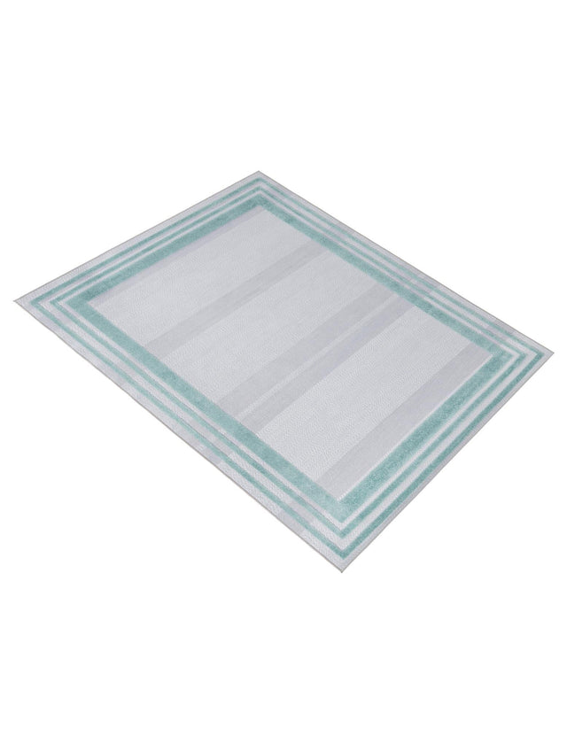Gray Teal 6' x 9' Aruba Outdoor Rectangle Area Rug Weather Resistant for Patio, Deck, Terrace, Balcony, Porch for Sale at Rug Engine
