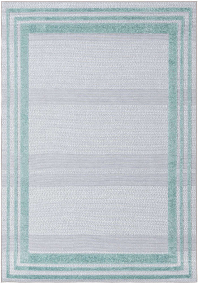 Gray Teal 6' x 9' Aruba Outdoor Rectangle Area Rug Weather Resistant for Patio, Deck, Terrace, Balcony, Porch for Sale at Rug Engine
