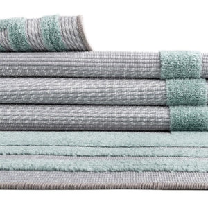 Gray Teal 7' 10 x 10' Aruba Outdoor Rectangle Area Rug Weather Resistant for Patio, Deck, Terrace, Balcony, Porch for Sale at Rug Engine