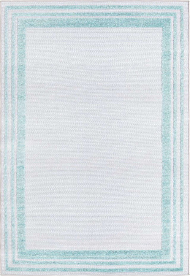 Gray Teal 5' 3 x 8' Aruba Outdoor Rectangle Area Rug Weather Resistant for Patio, Deck, Terrace, Balcony, Porch for Sale at Rug Engine