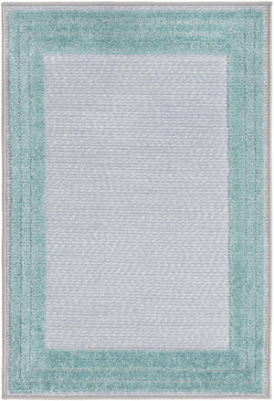 Gray Teal 2' x 3' Aruba Outdoor Rectangle Area Rug Weather Resistant for Patio, Deck, Terrace, Balcony, Porch for Sale at Rug Engine