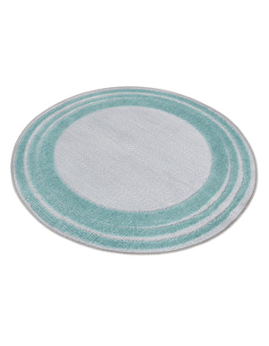 Gray Teal 3' 3 x 3' 3 Aruba Outdoor Round Area Rug Weather Resistant for Patio, Deck, Terrace, Balcony, Porch for Sale at Rug Engine