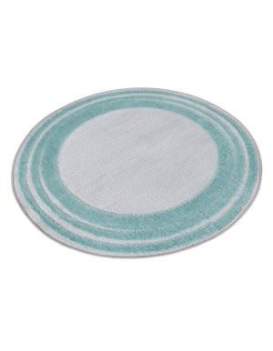 Gray Teal 3' 3 x 3' 3 Aruba Outdoor Round Area Rug Weather Resistant for Patio, Deck, Terrace, Balcony, Porch for Sale at Rug Engine