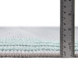Gray Teal 2' x 10' Aruba Outdoor Runner Area Rug Weather Resistant for Patio, Deck, Terrace, Balcony, Porch for Sale at Rug Engine