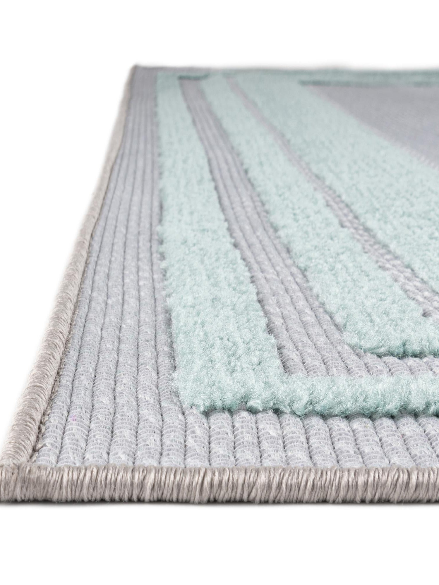 Gray Teal 2' x 8' Aruba Outdoor Runner Area Rug Weather Resistant for Patio, Deck, Terrace, Balcony, Porch for Sale at Rug Engine