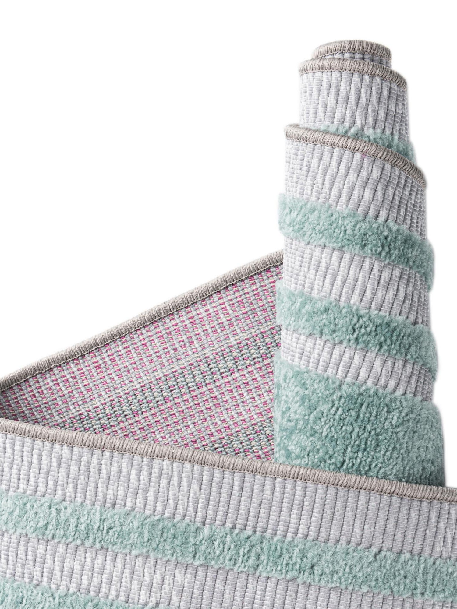 Gray Teal 2' x 8' Aruba Outdoor Runner Area Rug Weather Resistant for Patio, Deck, Terrace, Balcony, Porch for Sale at Rug Engine