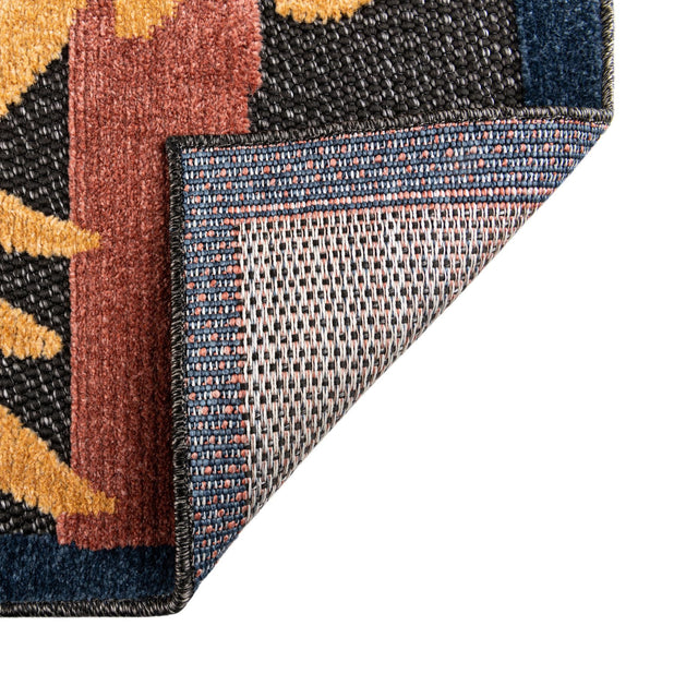 Charcoal 6' x 9' Belize Outdoor Rectangle Area Rug Weather Resistant for Patio, Deck, Terrace, Balcony, Porch 100% Polypropylene Colorful Fun Coastal Modern Carpet for Outside for Sale at Rug Engine