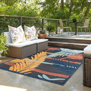 Charcoal 2' x 3' Belize Outdoor Rectangle Area Rug Weather Resistant for Patio, Deck, Terrace, Balcony, Porch 100% Polypropylene Colorful Fun Coastal Modern Carpet for Outside for Sale at Rug Engine
