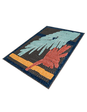 Charcoal 2' x 3' Belize Outdoor Rectangle Area Rug Weather Resistant for Patio, Deck, Terrace, Balcony, Porch 100% Polypropylene Colorful Fun Coastal Modern Carpet for Outside for Sale at Rug Engine