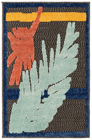 Charcoal 2' x 3' Belize Outdoor Rectangle Area Rug Weather Resistant for Patio, Deck, Terrace, Balcony, Porch 100% Polypropylene Colorful Fun Coastal Modern Carpet for Outside for Sale at Rug Engine