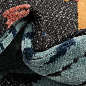 Charcoal 5' 3 x 5' 3 Belize Outdoor Square Area Rug Weather Resistant for Patio, Deck, Terrace, Balcony, Porch 100% Polypropylene Colorful Fun Coastal Modern Carpet for Outside for Sale at Rug Engine