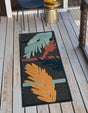 Charcoal 2' x 6' Belize Outdoor Runner Area Rug Weather Resistant for Patio, Deck, Terrace, Balcony, Porch 100% Polypropylene Colorful Fun Coastal Modern Carpet for Outside for Sale at Rug Engine