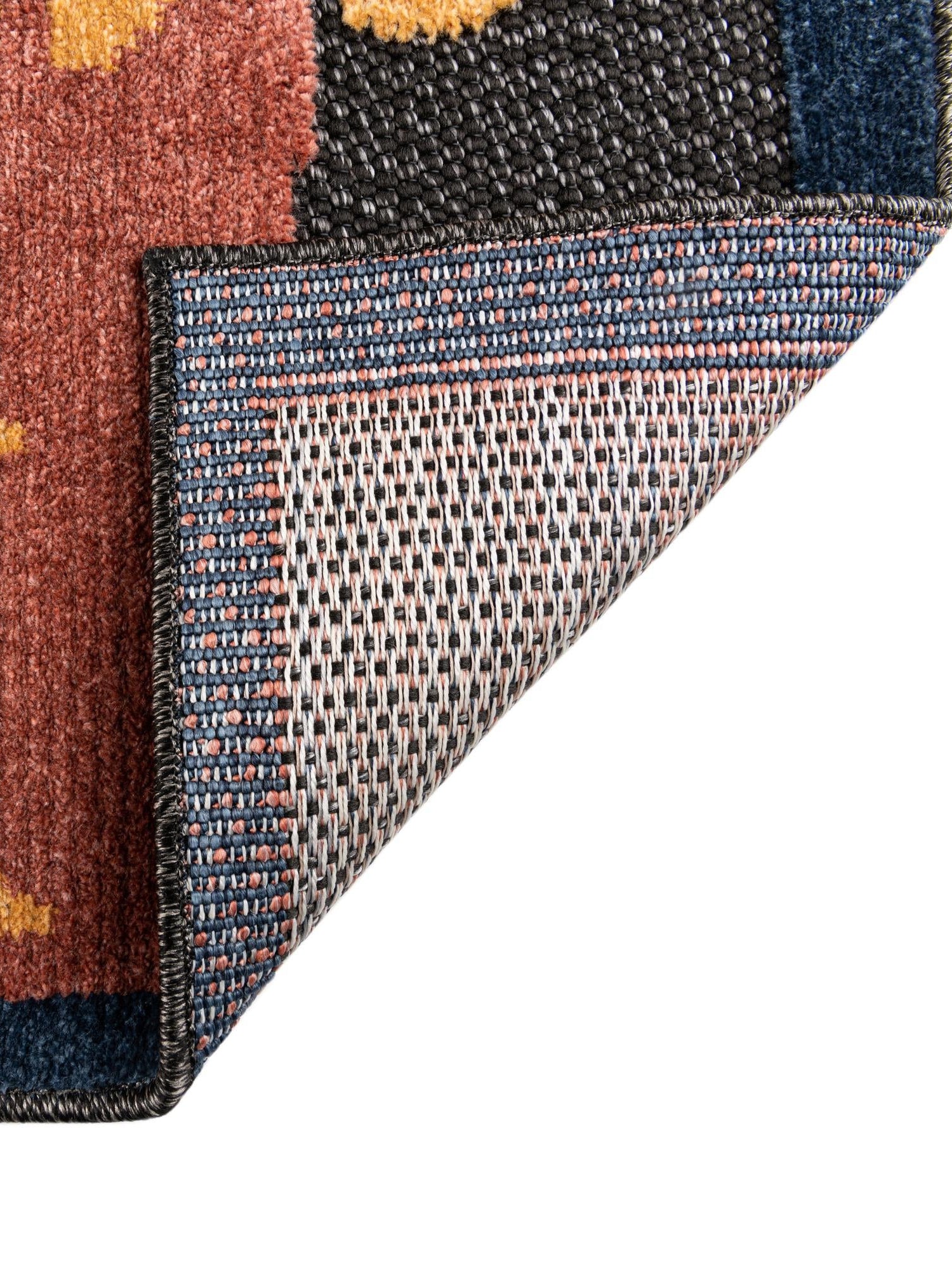 Charcoal 2' x 8' Belize Outdoor Runner Area Rug Weather Resistant for Patio, Deck, Terrace, Balcony, Porch 100% Polypropylene Colorful Fun Coastal Modern Carpet for Outside for Sale at Rug Engine