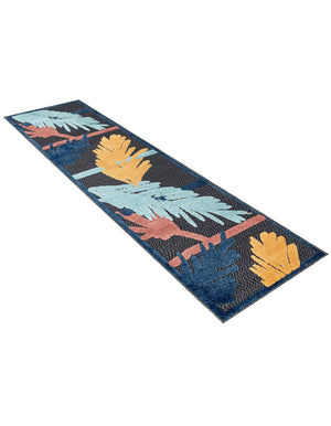 Charcoal 2' x 10' Belize Outdoor Runner Area Rug Weather Resistant for Patio, Deck, Terrace, Balcony, Porch 100% Polypropylene Colorful Fun Coastal Modern Carpet for Outside for Sale at Rug Engine