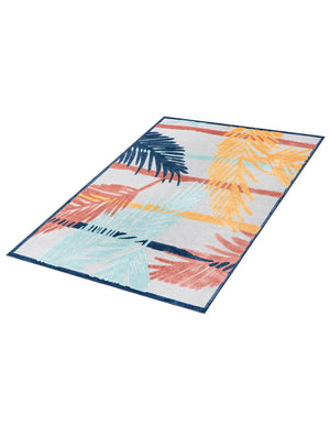 Gray 7' x 10' Belize Outdoor Rectangle Area Rug Weather Resistant for Patio, Deck, Terrace, Balcony, Porch 100% Polypropylene Colorful Fun Coastal Modern Carpet for Outside for Sale at Rug Engine