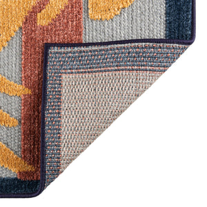 Gray 5' 3 x 8' Belize Outdoor Rectangle Area Rug Weather Resistant for Patio, Deck, Terrace, Balcony, Porch 100% Polypropylene Colorful Fun Coastal Modern Carpet for Outside for Sale at Rug Engine