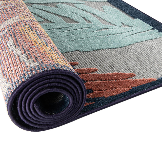 Gray 7' 10 x 10' Belize Outdoor Rectangle Area Rug Weather Resistant for Patio, Deck, Terrace, Balcony, Porch 100% Polypropylene Colorful Fun Coastal Modern Carpet for Outside for Sale at Rug Engine