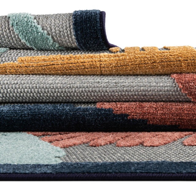 Gray 5' 3 x 5' 3 Belize Outdoor Square Area Rug Weather Resistant for Patio, Deck, Terrace, Balcony, Porch 100% Polypropylene Colorful Fun Coastal Modern Carpet for Outside for Sale at Rug Engine