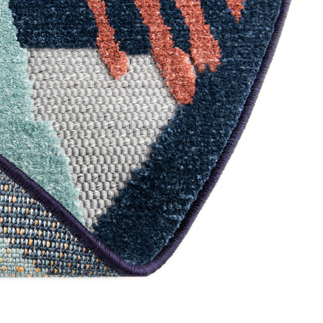 Gray 3' 3 x 3' 3 Belize Outdoor Round Area Rug Weather Resistant for Patio, Deck, Terrace, Balcony, Porch 100% Polypropylene Colorful Fun Coastal Modern Carpet for Outside for Sale at Rug Engine