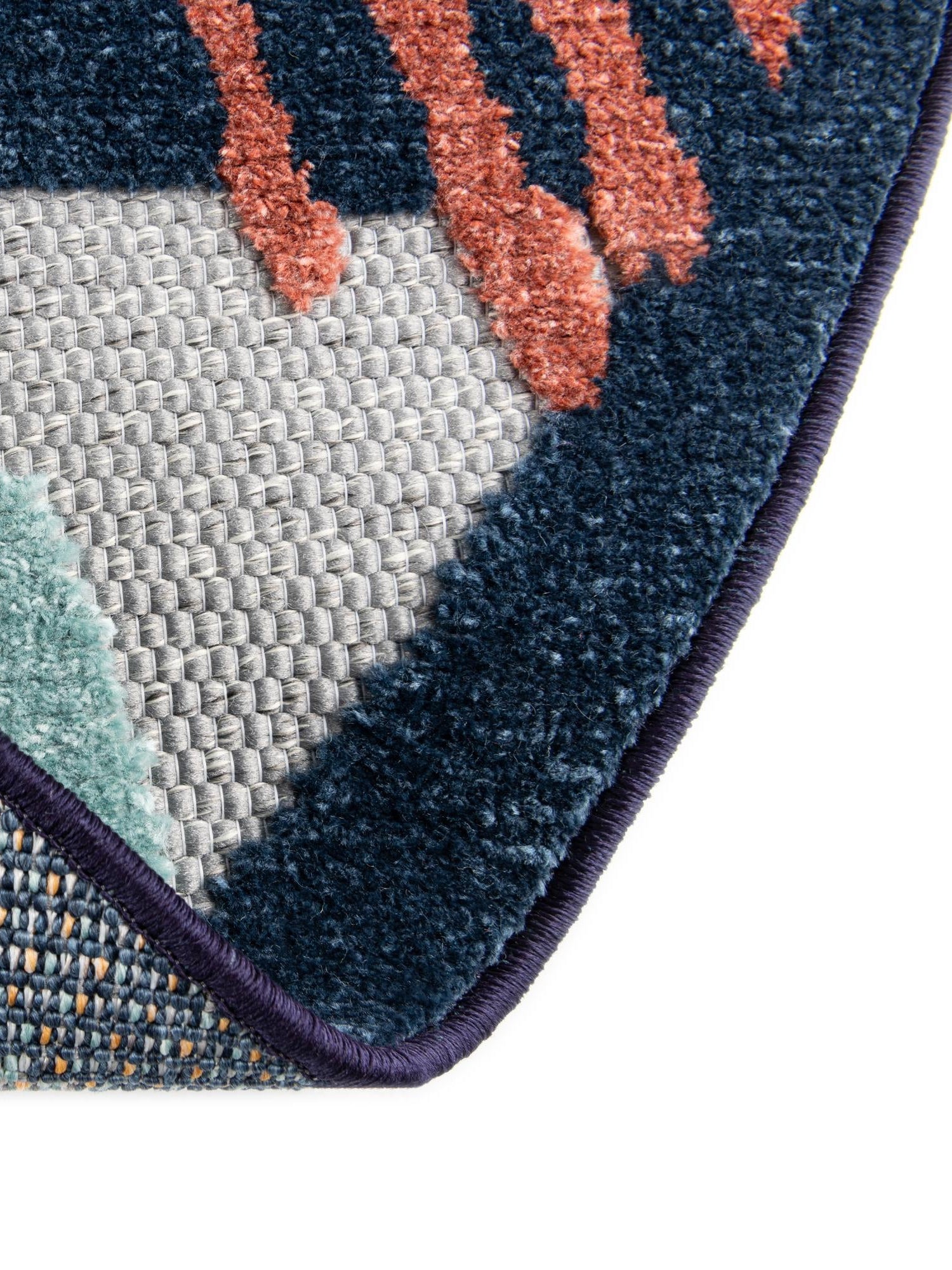 Gray 5' 3 x 5' 3 Belize Outdoor Round Area Rug Weather Resistant for Patio, Deck, Terrace, Balcony, Porch 100% Polypropylene Colorful Fun Coastal Modern Carpet for Outside for Sale at Rug Engine