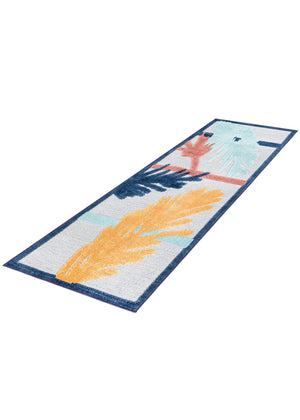 Gray 2' x 6' Belize Outdoor Runner Area Rug Weather Resistant for Patio, Deck, Terrace, Balcony, Porch 100% Polypropylene Colorful Fun Coastal Modern Carpet for Outside for Sale at Rug Engine