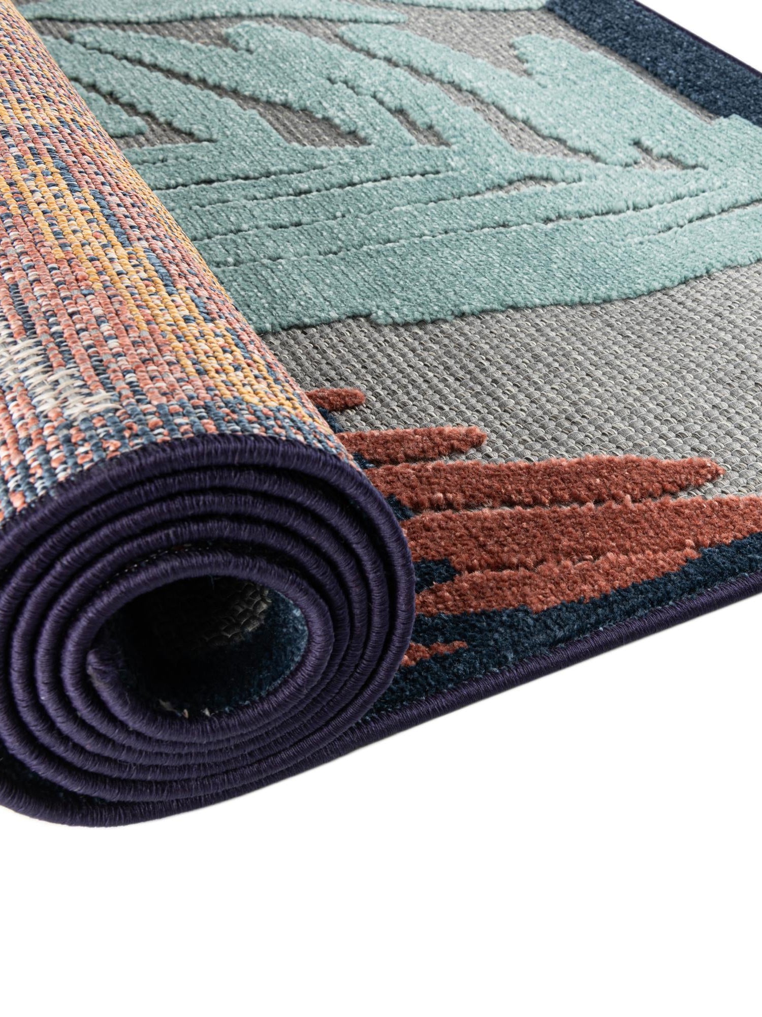 Gray 2' x 10' Belize Outdoor Runner Area Rug Weather Resistant for Patio, Deck, Terrace, Balcony, Porch 100% Polypropylene Colorful Fun Coastal Modern Carpet for Outside for Sale at Rug Engine