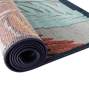 Gray 2' x 6' Belize Outdoor Runner Area Rug Weather Resistant for Patio, Deck, Terrace, Balcony, Porch 100% Polypropylene Colorful Fun Coastal Modern Carpet for Outside for Sale at Rug Engine