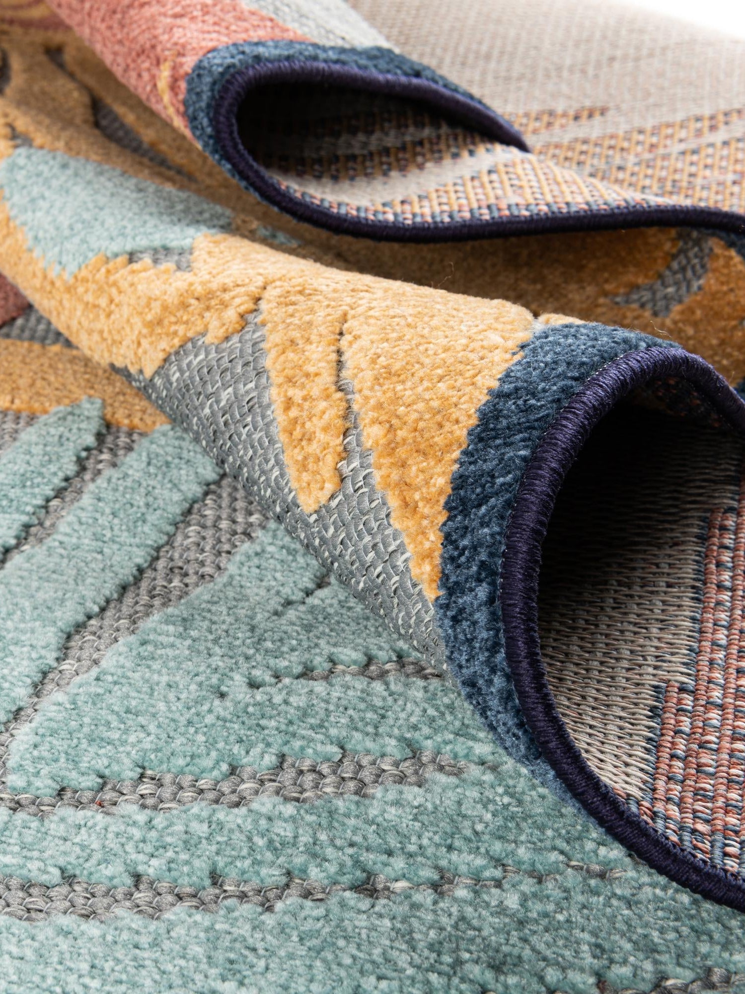 Gray 2' x 6' Belize Outdoor Runner Area Rug Weather Resistant for Patio, Deck, Terrace, Balcony, Porch 100% Polypropylene Colorful Fun Coastal Modern Carpet for Outside for Sale at Rug Engine