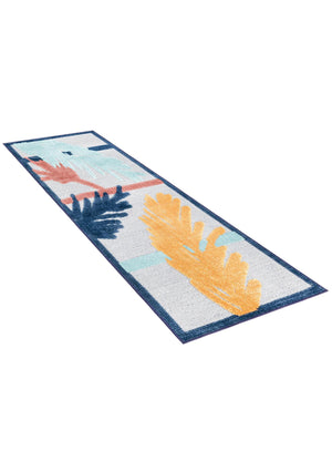 Gray 2' x 6' Belize Outdoor Runner Area Rug Weather Resistant for Patio, Deck, Terrace, Balcony, Porch 100% Polypropylene Colorful Fun Coastal Modern Carpet for Outside for Sale at Rug Engine